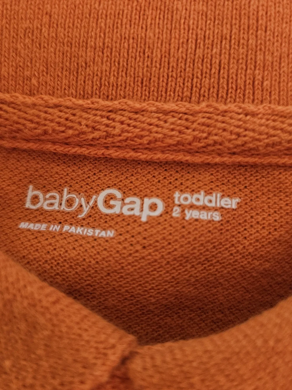 BabyGap Toddler Boy Orange Pique Polo Shirt Size 2T VGUC